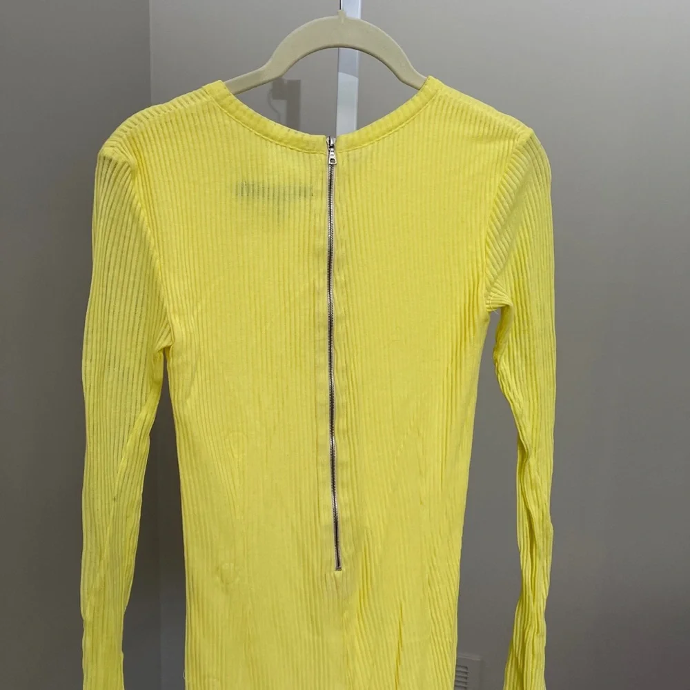 Rag & Bone Knit The Ribbed Dress in Yellow - Picture 3 of 8